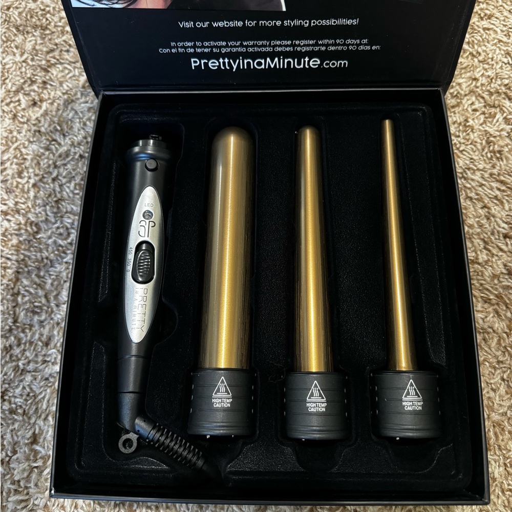 PRETTY IN A MINUTE 3 in 1 wand curler!!